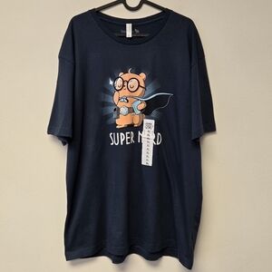 TeeTurtle Super Nerd T-shirt Blue XL